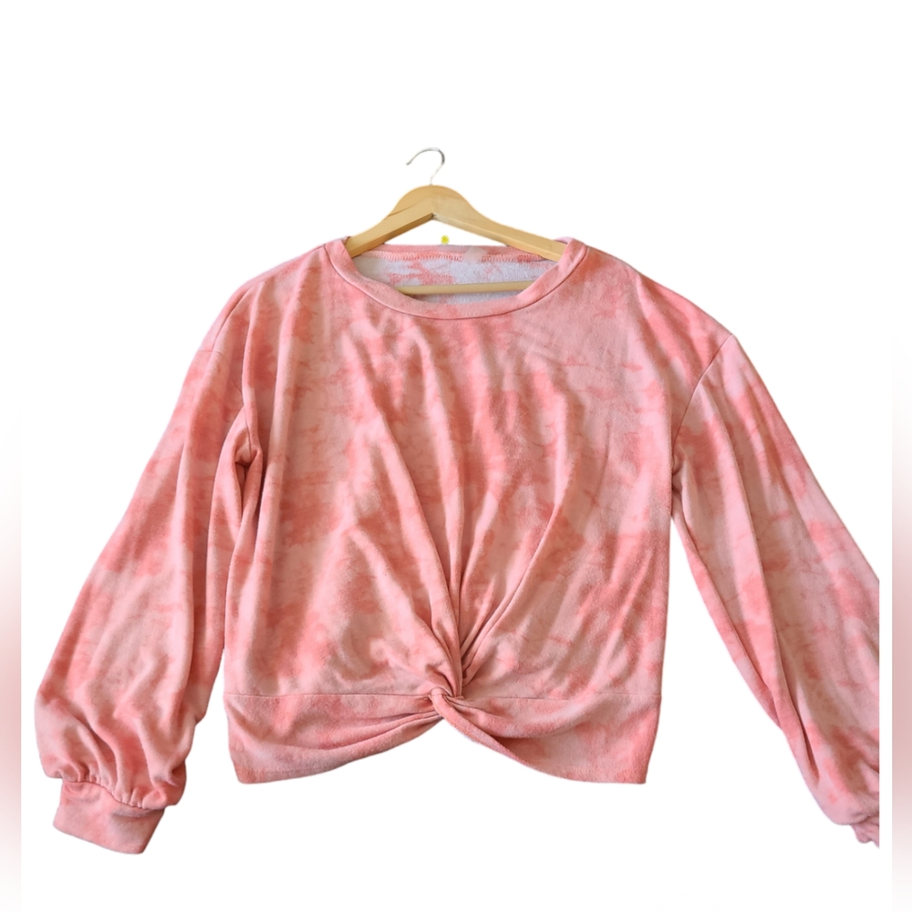 ZELLA| PEACH TIE-DYE SWEATSHIRT - Picture 3 of 17